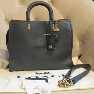 Coach 1941 Rogue 30 Dark Denim Satchel handbag EUC